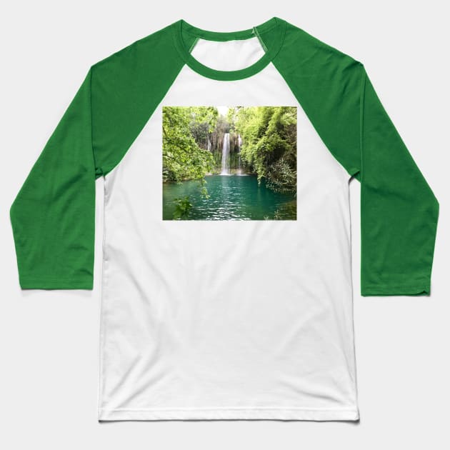 Waterfall Baseball T-Shirt by CindersRose